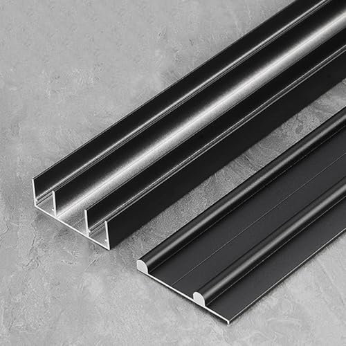 Cammeciso Riel para Puerta De Armario,Riel Puerta Corredera,Guia Puerta Corredera,Robusto Y PráCtico,Suaves Y Estable,Adecuado para All Tipo De Paneles De Puertas Correderas