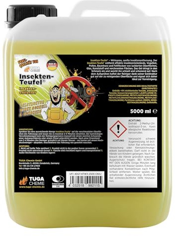 TUGA Chemie Insekten-Teufel Insektenentferner 5 L Kanister Made in Germany | Kraftvoller Insektenreiniger für Auto, Lack, Glas & Kunststoff, Schonende Formel