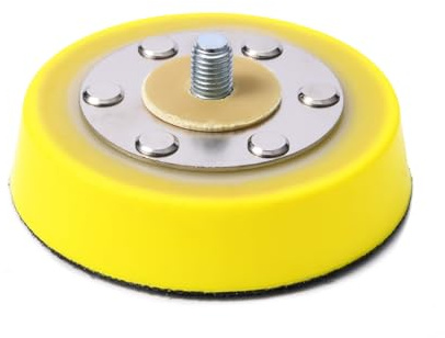 Piatto abrasivo, 75 mm (3 pollici), per levigatrice orbitale e lucidatrice, con filettatura M8, piastra di supporto per spugne di lucidatura e tamponi di lana, pad abrasivo