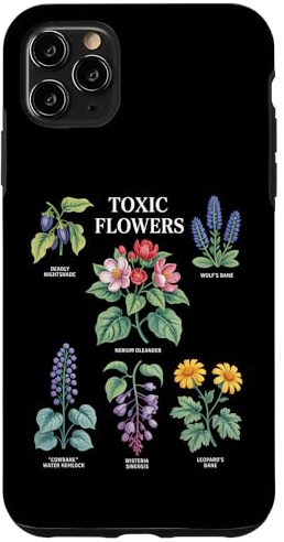 Toxic Flowers Deadly Nightshade Wolfs Bane Nerium Oleander Case for iPhone 11 Pro Max