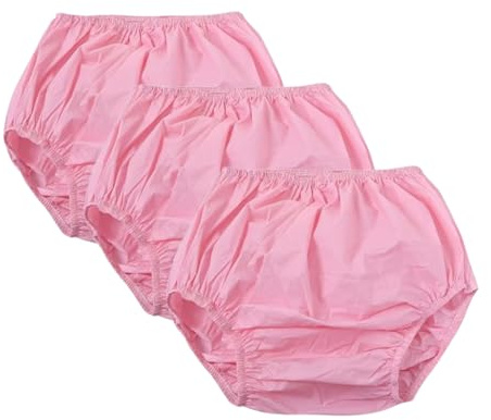 Vattentät blöjöverdrag for vuxna Tvättbar PE Återanvändbar inkontinens(Pink,X-Large)
