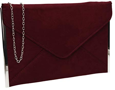 SwankySwans Women's Louis Suede Slim Envelope Party Prom Clutch Bag Clutch
