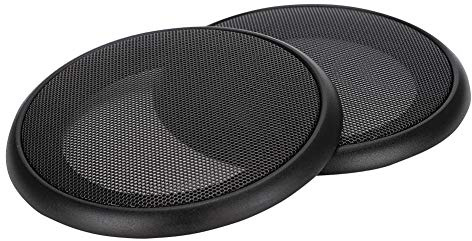 Tonysa Lautsprechergitter 2 Stück 4 Zoll Metall-Subwoofer-Lautsprecherabdeckung Dekorative Schutzhülle aus Mesh für kleine Felgen/Auto (Schwarz + Schwarz)