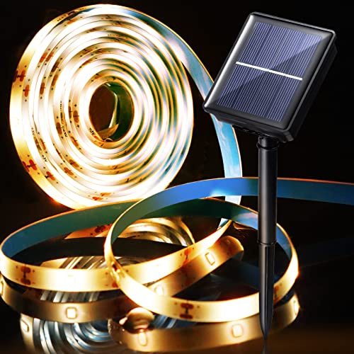 AOZBZ Solar Led Strip 3m, LED Lichterkette Außen Solars IP65 Aussenbereich Wasserdicht mit 90 LED, 2 Modi Solars Lichterkette Lichtsensortechnologie, Led Streifen Solar für Garten, Party