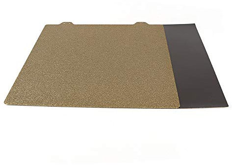 BCZAMD 3D-Drucker Upgrade Bauplatte 300x300 mm/11,8x11,8 Zoll Doppelseitig strukturiertes PEI Federstahlblech Pulverbeschichtet Platte+Maagntplatte mit Klebstoff f¨¹r CR-10/10S Lulzbo Taz6