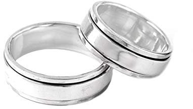 Windalf Drehring ASARI 7 mm Partner Ring 925 Sterlingsilber (Silber, 62 (19.7))
