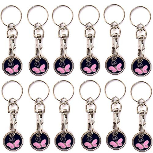 UK Phoenix 12-Pack £1 Coin Trolley Token Key Rings - New Shape 12-Sided Design - Perfect for Shopping Trolleys, Gyms, and Coin-Operated Equipment - Compatible with Aldi, Lidl, Tesco, Sainsbury