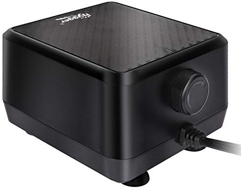 hygger Quietest Aquarium Air Pump, Adjustable Oxygen Pump 2 Air Outlets 5W/10W Ultra Silent Powerful Aerator Pump for Fish tank (10W)