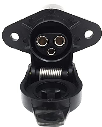 Asudaro Prise 3 broches et fiche 3 broches,Connecteur étanche 12V adaptateur de prise de remorque à 3 broches, adapté aux machines agricoles de remorque de voiture, camions, bateaux