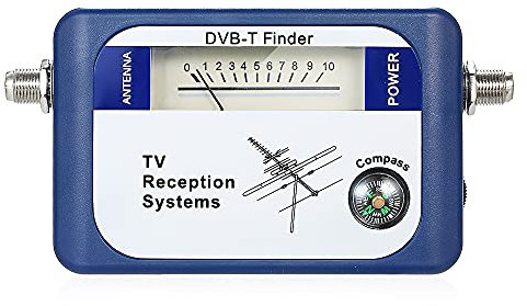 Satellite Signal, DVB-T Misuratore di segnale satellitare digitale Antenna TV terrestre aerea con sistemi di ricezione TV con bussola
