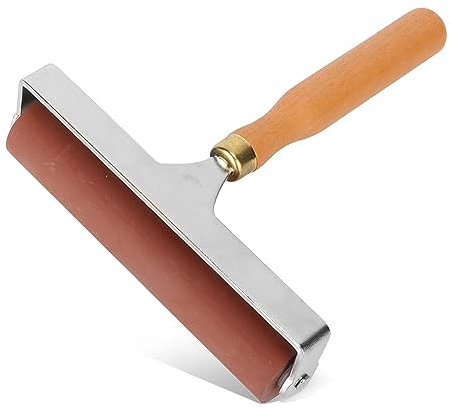 Gummiwalze Brayer, Weichgummi Brayer Elastische Gummiwalze für Druckgrafik-Einklebebücher(15cm)