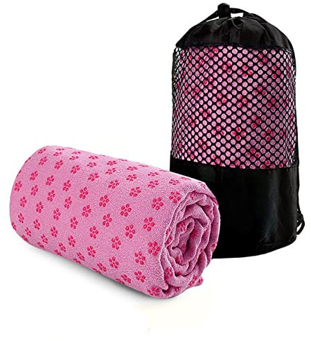 WWYL Yoga Handtuch rutschfest, Quick Dry Mikrofaser Yogatuch,Hot Yoga Towel Mit Antirutsch-Noppen, Gymnastikmatte Für Yoga, Pilates, Sport, Gymnasik Und Training (183 x 63 centímetros,# - N)