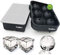 Walfos® Silicone ice Cube Moulds Set, Large Square Ice Cube Tray and Sphere Ice Ball, Easy to Pop Out, Prefect for for Whiskey, Cocktails, Baby Food, Reusable & BPA Free