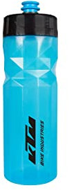 KTM Fahrrad Flasche Blau, Trinkflasche Bottle Team 700ml mit schwarzem Logo, auslaufsicher, BPA-frei