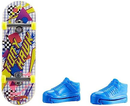 Hot Wheels Skate Fingerskate Tony Hawk – HGW81 – Pack 1 Skateboard mit Finger + 1 Paar Sneaker, Blau