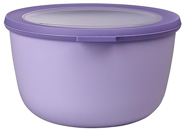 Mepal Multi Bowl Cirqula Round - Mikrowellen Geschir - Geeignet als Luftdichte Aufbewahrungsbox für den Kühlschrank, Mikrowellengeschirr & als Frischhaltedosen - 2000 ml - Vivid lilac