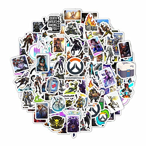 BulbaCraft 102Pcs Overwatch Stickers: Multicolor, Cartoon, Vinyl, Waterproof, Stickers for Laptop, Game Merchandise, Room Decor, Gift