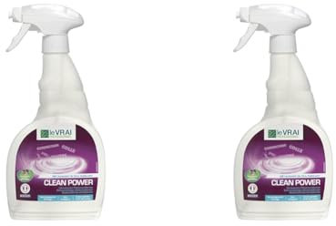 LE VRAI PROFESSIONNEL - Détachant Clean Power - Spray Nettoyant Multi-Surfaces, Prêt à l’Emploi, Senteur Pin des Landes - Fabrication Française - Pulvérisateur 750 ml (Lot de 2)