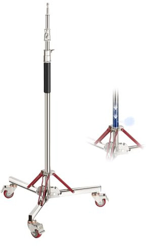 Neewer SC305AW Support d'éclairage Robuste à Coussin d'air avec roulettes, trépied réglable, Support à roulettes en Acier Inoxydable pour Flash de Studio, boîte à lumière, réflecteur monolight