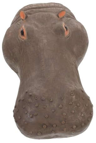 Toddmomy Deko Schwimmende Nilpferd-Dekoration Nilpferdkopffigur Nilpferdkopfstatue Gartentierfigur Schwimmendes Nilpferd Im Teich Wasser Schwimmendes Ornament Blaugrün Pu Harz Dekoration