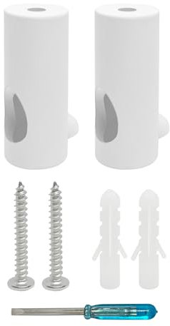 smartect Decentratore da Parete e Soffitto per il fissagio dei Cavi[2 Pezzi, Bianco] Gancio da soffitto con viti e tasselli, Supporto in superficie per il tuo progetto fai-da-te