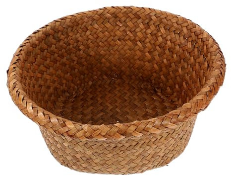 TOPBATHY Aufbewahrungskorb Rattan-Obstkörbe Bauernkörbe flechten Strohkörbe Picknickkorb Multifunktion Gewobener Korb Obstgericht Wollknäuel Andere Aufbewahrungskörbe Gras