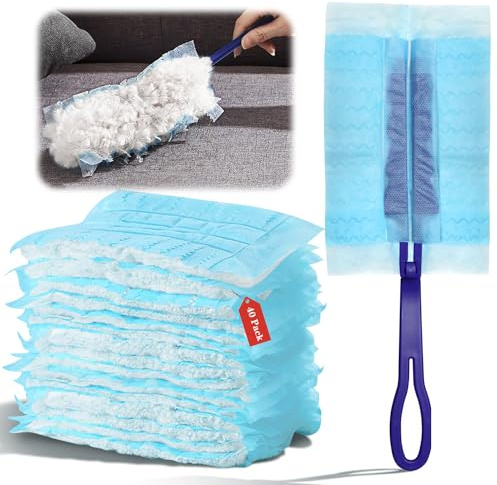 Lot de 40 Recharges Swiffer Plumets jetables pour nettoyer meubles, stores et ventilateurs