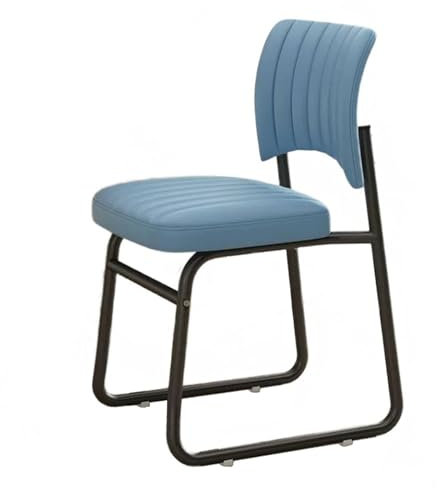 Aimeryup Tisch-/Esszimmerstuhl, Hocker mit Rückenlehne, Stoffkissen, Sitz, Metallrahmen, Geschäft, Büro, Gang, Café, 46 x 49 x 78 cm (Größe: 46 x 49 x 78 cm, Farbe: A)