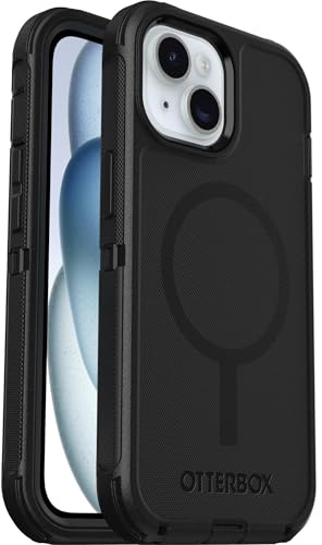 OtterBox Defender Series MagSafe Case for iPhone 17e, 16e, 15, 14, 13, Shockproof, Drop Proof, Ultra-Rugged, Protective Case, 7x Tested to Military Standard, Black, No Retail Packaging