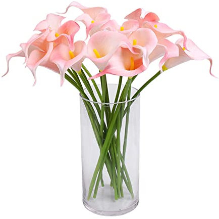 PLCPDM Künstliche Calla-Lilien für Hochzeit, Brautstrauß, Tischdekoration, Blumenstrauß, Büro, Party, Dekoration, 10 Stück