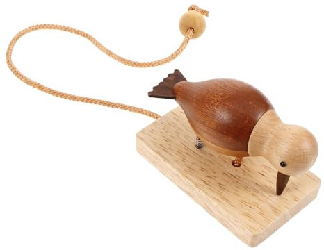 Alipis Unique Wooden Woodpecker Doorbell Manual Door Knocker Door Home Decor Element