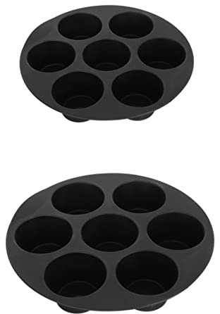 OFFSCH 2stücke Silikon-backform Für Heißluftfritteuse Zum Backen Von Muffins Kuchen Und Desserts Lebensmittelecht Flexibel Und Wiederverwendbar