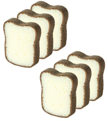 HAWILLOSCH 6stücke Teiliges Toast-förmiges Haushaltsschwämme Spülschwämme Geschirrspültücher Kratzfest Praktische Reinigung Küchenschwämme Für Schüsseln Und Töpfe