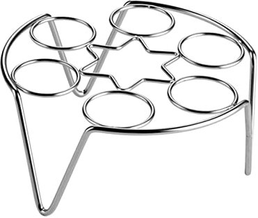 Holibanna 2stücke Edelstahl Dampfgarer Eierhalter Multifunktionales Lebensmittelechtes Küchenzubehör Rutschfestes Einlagiges Eier Dämpfer Rack Mit Hohem Und Niedrigem Fußständer Spülmaschine