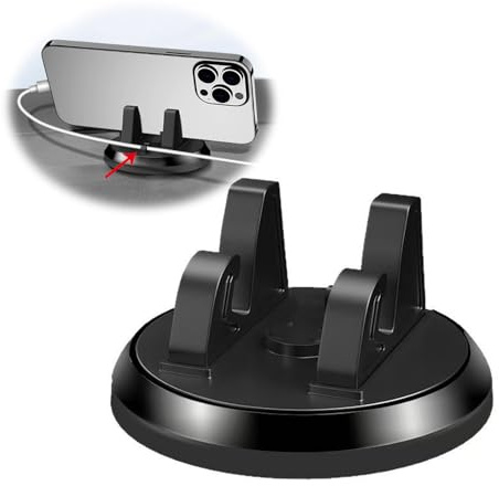 ATURMC Soporte para teléfono móvil rotación 360°, smartphone salpicadero, silicona antideslizante, adhesivo fuerte, iPhone