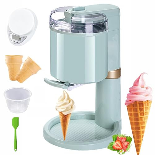 Macchina per Gelato Soft Serve 1L – Macchina Automatica per Yogurt Gelato & Dessert alla Frutta, Parti Rimovibili, Facile da Pulire, per Spuntini Sani & Divertimento Familiare