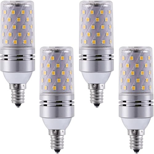 E12 Led Bombilla 12W, 85V-265V, 120W E12 Halógeno Bombilla Equivalente, 1200LM para La Lámpara De Iluminación del Hogar No Dimmable, 4-Pack(Blanco Natural,12W)