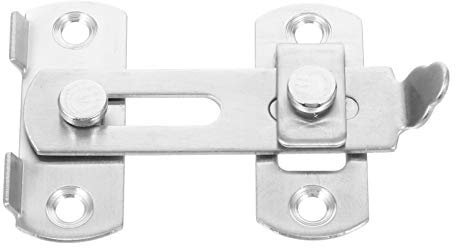 HOMSFOU 1Pc Durevole In Acciaio Inox Chiusura di Sicurezza per Porte In Legno Finestre Design Furto Facile Installazione Resistente all'usura Serratura Della Porta Domestica per Uso Domestico Ufficio