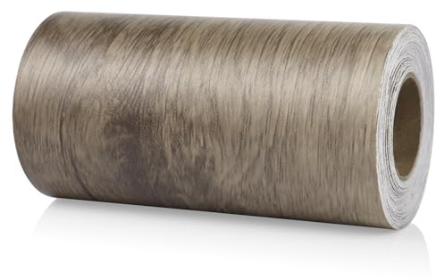 BOMEI PACK Ruban de réparation en grain de bois 5cm/10cm*10m–Auto-adhésif, pour meubles, sols, portes, armoires, murs,décoration intérieure et projets de bricolag (10cm*10m, Café gris)
