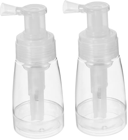 HAMPPLIES 2 Stück Puder Sprühflasche Transparent 180ml Pet mit Verriegelungsdüse Vielseitig Einsetzbar für Haarstyling im Salon und Hause