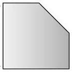 Lienbacher Metallbodenplatte,Stärke 1,5 mm, 125 x 65 x 65 x 125 cm, 5-Eck, silber antik