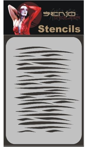 Airbrush Schablone A4 - Zebradesign 1 Senjo Color Bodyart Stencil Polyester Lösungsmittelbeständig