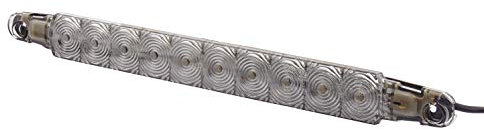 HELLA 2Da 343 106-221 Feu Stop Additionnel - Led - 12V - Montage En Saillie/Collé - Couleur Du Voyant: Gris Fumée - Couleur Led: Rouge - Câble: 3000Mm - Fiche: Extrémités De Câble Ouvertes - Arrière