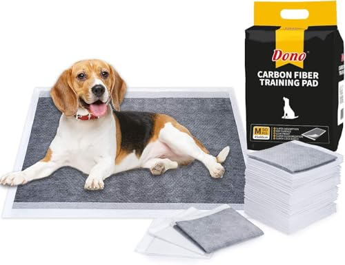 Dono Kohlenstoff-Trainingpads für Haustiere und Welpen (M 50-Count (17.7 x 23.6))