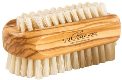 Nagelbürste Naturborsten Olivenholz groß (9cm x 4,5cm)