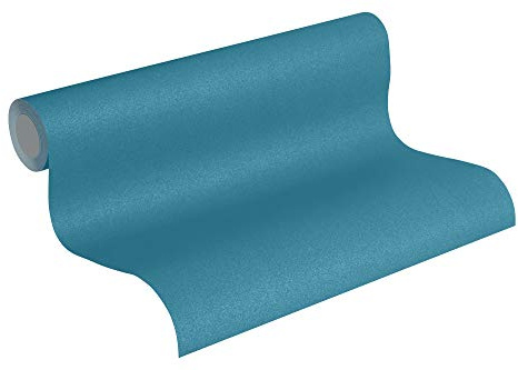 A.S. Création Livingwalls Vliestapete Metropolitan Stories Lizzy London Tapete Uni 10,05 m x 0,53 m blau grün Made in Germany 368996 36899-6