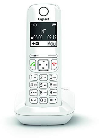 Gigaset AS690 - Téléphone fixe sans fil avec grand écran rétroéclairé pour un affichage ultra lisible, fonction blocage d'appels - Blanc [Version Française]