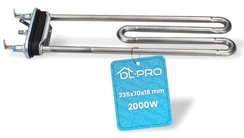 DL-pro Heizelement 2000W 230V für Bosch Siemens Modelle iQ100 iQ300 Maxx Classixx Logixx varioPerfect Extraklasse iSensoric für 12029196 12024403 265961 Heizstab Heizung Heizkörper für Waschmaschine