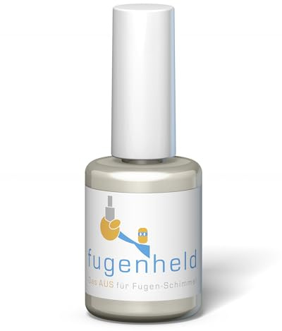 FUGENHELD Fugenstift Lichtgrau - Fugenversiegelung Innen - Feuchtigkeitsresistente Fugenfarbe für Zementfugen - Wasserfest & Schnelltrocknend - Made in Germany - 1x15ml
