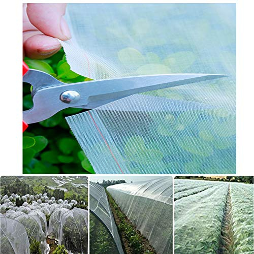APOE Filet Anti Insectes Protection Jardin Potager Grow Tunnel Plantes Maille Fine pour Fleurs Fruits Fruitier légumes Cultures, Contre Oiseaux, Blanc